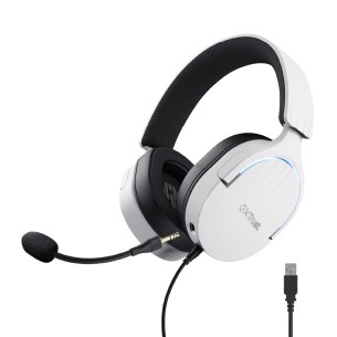 Cuffie Over-Ear Gaming - Trust GXT 490 Fayzo 7.1 - Wired Usb - con Microfono - Bianco