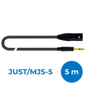 Cavo Microfonico - Quik Lok Just MJS 5 - XLR Maschio/ Jack Stereo - 5 m - Nero