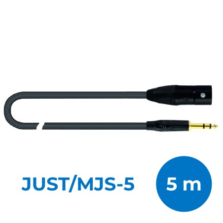 Cavo Microfonico - Quik Lok Just MJS 5 - XLR Maschio/ Jack Stereo - 5 m - Nero
