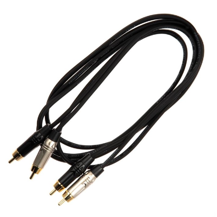Cavo Adattatore Audio - Quik Lok Just 4RCA 3 - 2 x RCA Maschio/ 2 x RCA Maschio - 3 m - Nero