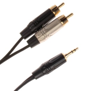 Cavo Adattatore Audio - Quik Lok Just J352RCA 1 - Mini Jack Stereo/ 2 x RCA Maschio - 1 m - Nero 2