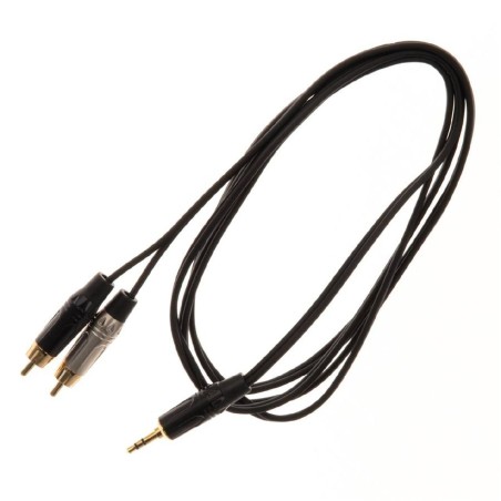 Cavo Adattatore Audio - Quik Lok Just J352RCA 3 - Mini Jack Stereo/ 2 x RCA Maschio - 3 m - Nero