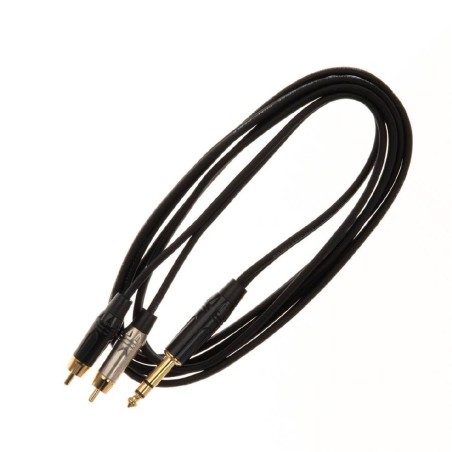 Cavo Adattatore Audio - Quik Lok Just JS2RCA 2 - Jack Stereo / 2 x RCA Maschio - 2 m - Nero