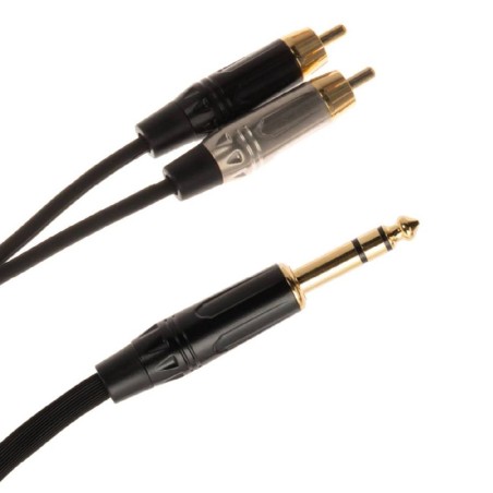 Cavo Adattatore Audio - Quik Lok Just JS2RCA 3 - Jack Stereo / 2 x RCA Maschio - 3 m - Nero