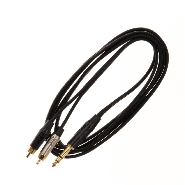 Cavo Adattatore Audio - Quik Lok Just JS2RCA 3 - Jack Stereo / 2 x RCA Maschio - 3 m - Nero