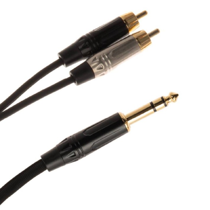 Cavo Adattatore Audio - Quik Lok Just JS2RCA 5 - Jack Stereo / 2 x RCA Maschio - 5 m - Nero