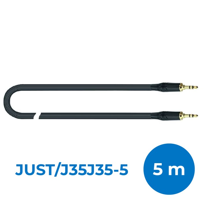 Cavo Adattatore Audio - Quik Lok Just J35J35 5 - Mini Jack Stereo/ Mini Jack Stereo - 5 m - Nero