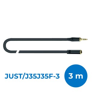 Cavo Adattatore Audio - Quik Lok Just J35J35F 3 - Mini Jack Stereo / Presa Mini Jack Stereo - 3 m - Nero