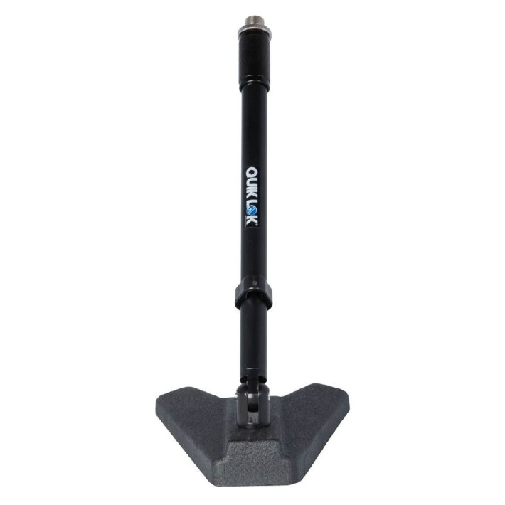 Asta Corta da Tavolo per Microfono - Quik Lok A/114 BK - con Base in Ghisa - Nero