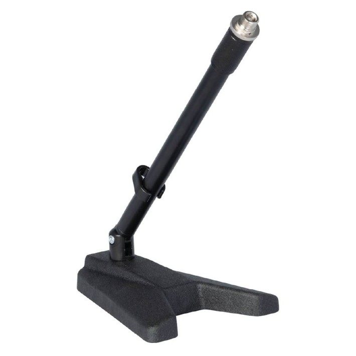 Asta Corta da Tavolo per Microfono - Quik Lok A/114 BK - con Base in Ghisa - Nero