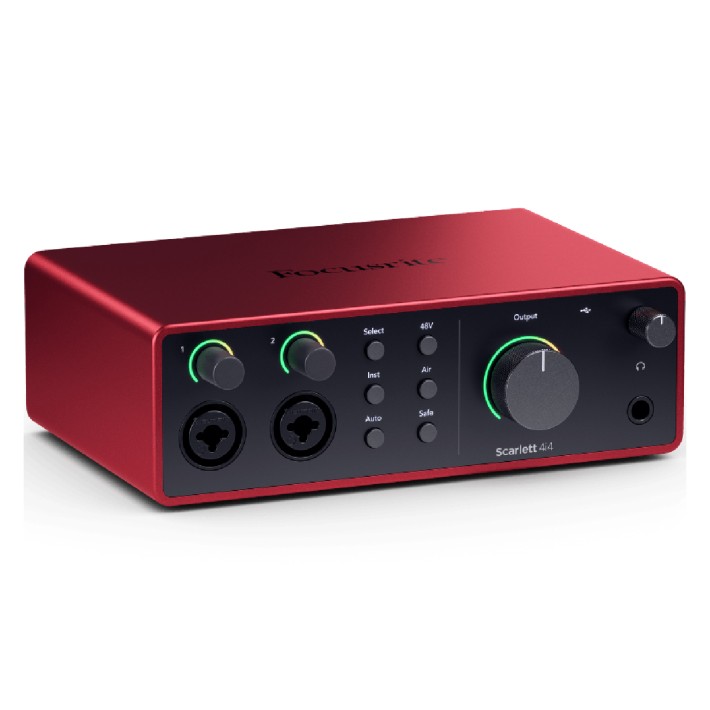 Scheda Audio - Focusrite Scarlett 4i4 4th Gen - 4 Ingressi - MIDI In/Out - USB-C - Streaming e Produzione
