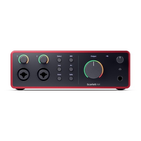 Scheda Audio - Focusrite Scarlett 4i4 4th Gen - 4 Ingressi - MIDI In/Out - USB-C - Streaming e Produzione