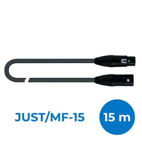 Cavo XLR - Quik lok Just MF 15 - XLR Maschio/ XLR Femmina - 15 m - Nero