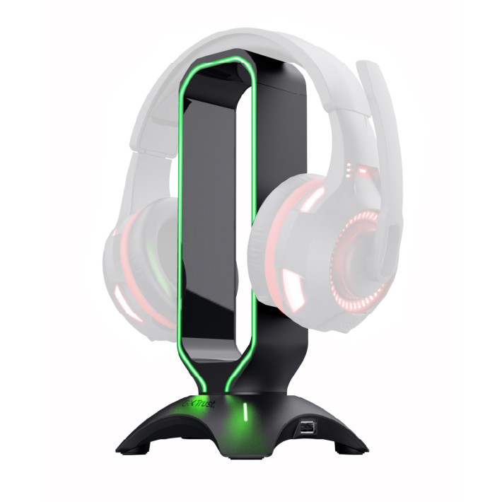 Supporto per Cuffie - Trust GXT 265 Cintar - Illuminato RGB - con 2 porte Usb