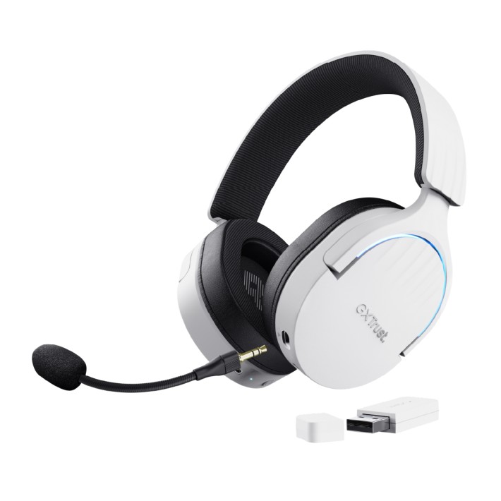 Cuffie Over-Ear Gaming - Trust GXT 491W Fayzo - Wireless Bluetooth - con Microfono - Bianco