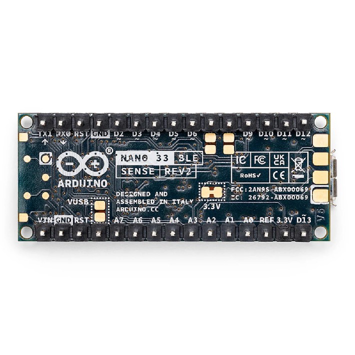 Arduino Nano 33 BLE Sense Rev2 con connettori