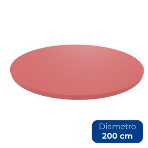 Materasso Rotondo - Dimensioni Ø 200 x 5 cm - Colore Corallo