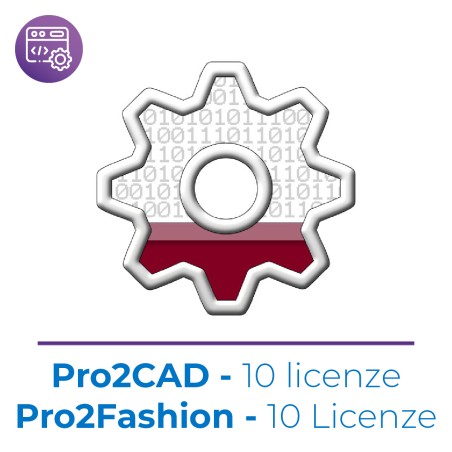 10 Licenze Pro2cad + 10 Licenze Pro2fashion -  Include 13 + 6 ore video corso