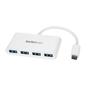 StarTech.com Hub USB-C a 4 porte USB 3.0 - 5Gbps - USB-C a 4x USB-A - Alimentato via bus - Bianco
