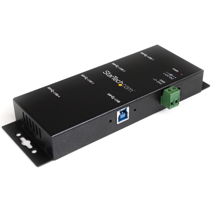 StarTech.com Hub USB 3.0 a 4 porte - 5Gbps - Hub USB-A industriale in metallo con protezione ESD - Hub dati USB per il