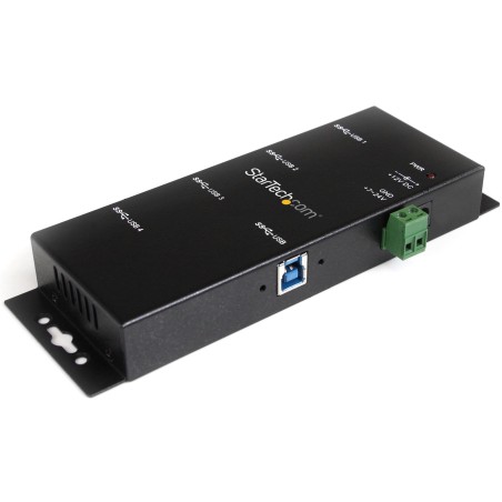StarTech.com Hub USB 3.0 a 4 porte - 5Gbps - Hub USB-A industriale in metallo con protezione ESD - Hub dati USB per il