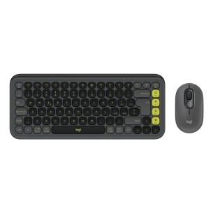 Logitech POP Icon Combo tastiera + Mouse Bluetooth (Grafite, Verde)