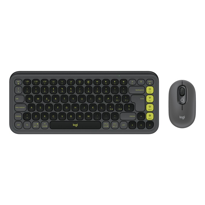 Logitech POP Icon Combo tastiera + Mouse Bluetooth (Grafite, Verde)