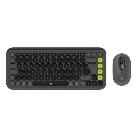 Logitech POP Icon Combo tastiera + Mouse Bluetooth (Grafite, Verde)
