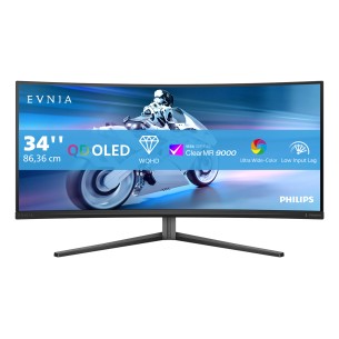 Philips Evnia 6000 34M2C6500/00 Monitor PC 86,4 cm (34") 3440 x 1440 Pixel Wide Quad HD QD-OLED Grigio