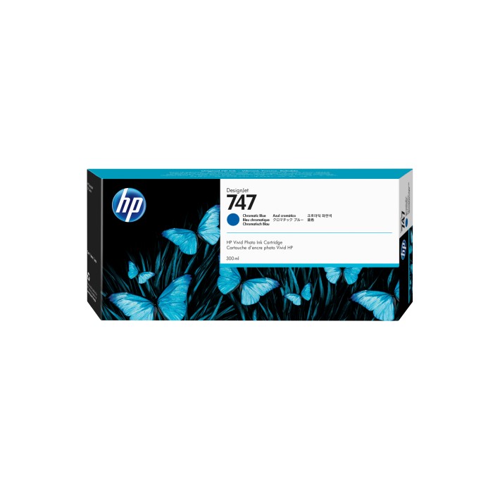 HP Cartuccia di inchiostro blu cromatico 747 DesignJet da 300 ml