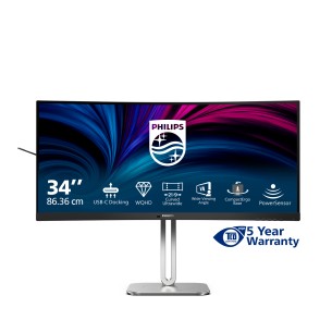 Philips Serie 5000 34B2U5600C/00 Monitor PC 86,4 cm (34") 3440 x 1440 Pixel Dual QHD LCD Grigio
