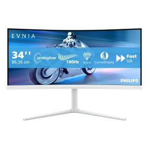 Philips Evnia 5000 34M2C5501A/00 Monitor PC 86,4 cm (34") 3440 x 1440 Pixel Wide Quad HD LCD Bianco