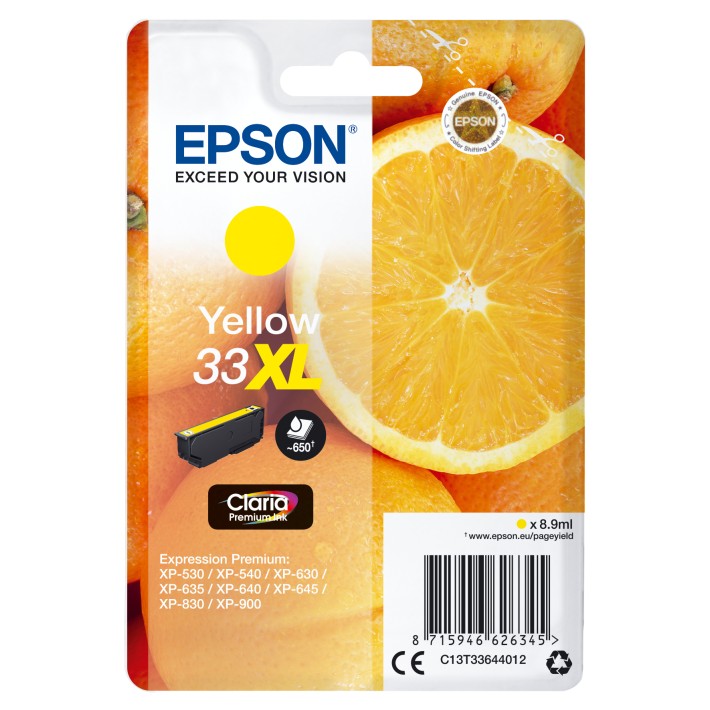 Epson Oranges Inchiostro giallo singolo Claria Premium Arance 33XL