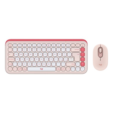 Logitech POP Icon Combo tastiera + Mouse Bluetooth (Rosa, Bianco)
