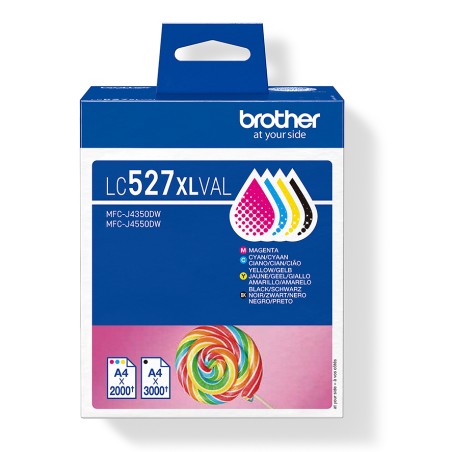 Brother LC527XLVAL cartuccia d'inchiostro 4 pz Originale Resa elevata (XL) Nero, Ciano, Magenta, Giallo