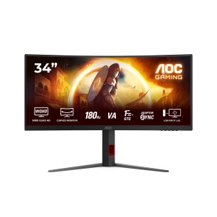 AOC G4 CU34G4 Monitor PC 86,4 cm (34") 3440 x 1440 Pixel Wide Quad HD LED Nero, Rosso