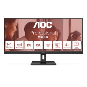 AOC E2 U34E2M/BK Monitor PC 86,4 cm (34") 3440 x 1440 Pixel UltraWide Quad HD LED Nero
