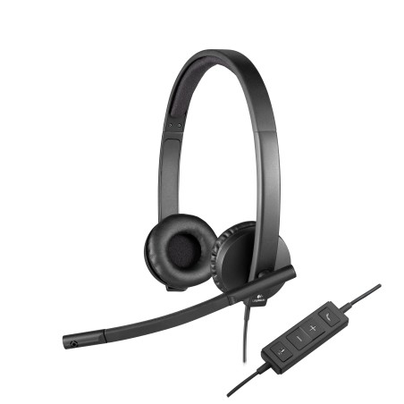 Logitech H570E Auricolare Cablato A Padiglione Ufficio USB tipo A Nero