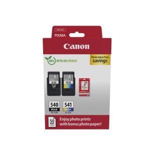 Canon Multipack 2pz cartuccia originale 540+541 (nero+colori) - inclusi 50 fogli carta fotografica 10x15cm