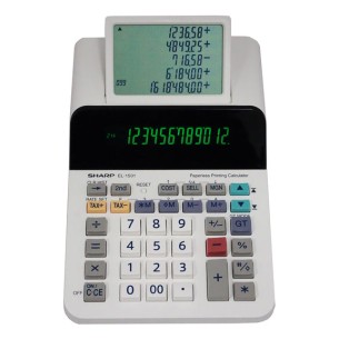 Sharp EL-1501 calcolatrice Desktop Calcolatrice con stampa Multicolore, Bianco