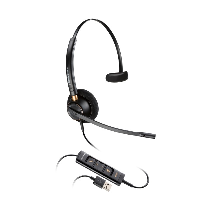 HP Poly Cuffia monoaurale Poly EncorePro 515 con connettore USB-A, certificata per Microsoft Teams