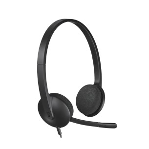 Logitech H340 USB Auricolare Cablato A Padiglione Ufficio USB tipo A Nero