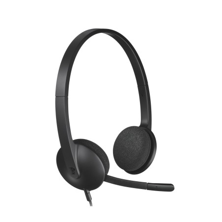Logitech H340 USB Auricolare Cablato A Padiglione Ufficio USB tipo A Nero