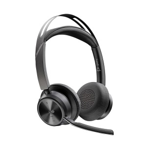 HP Poly Voyager Focus 2 Microsoft Teams Certified USB-C-C Headset +USB-C/A Adapter +Charging Stand