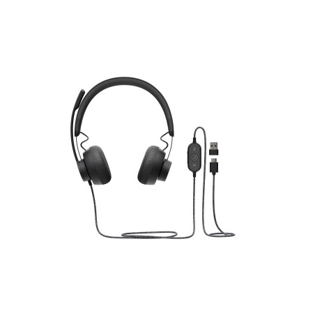 Logitech Zone Wired UC Auricolare Cablato A Padiglione Musica e Chiamate USB tipo-C Grafite