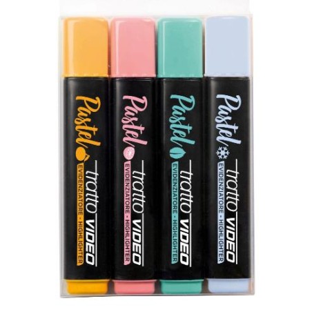 Tratto F835801 evidenziatore 4 pz Colori assortiti