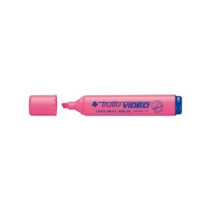 Tratto Video evidenziatore 12 pz Punta smussata Rosa