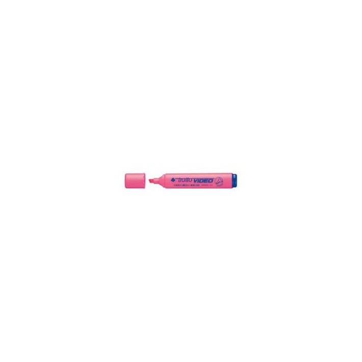 Tratto Video evidenziatore 12 pz Punta smussata Rosa