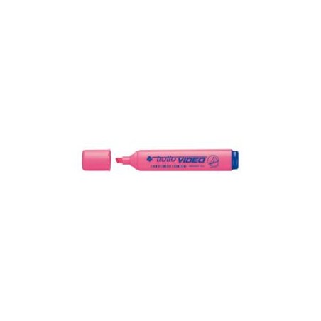 Tratto Video evidenziatore 12 pz Punta smussata Rosa