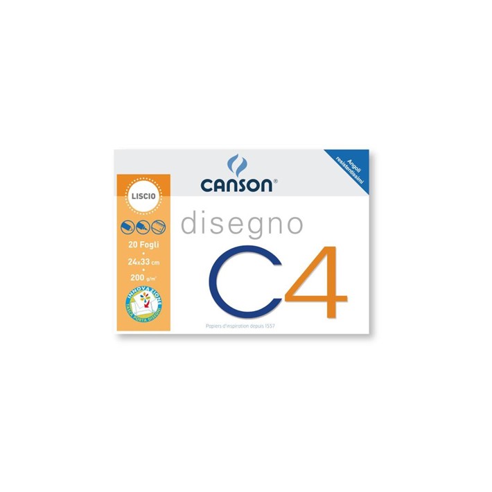 Canson C4 Blocco di carta da disegno 20 fogli